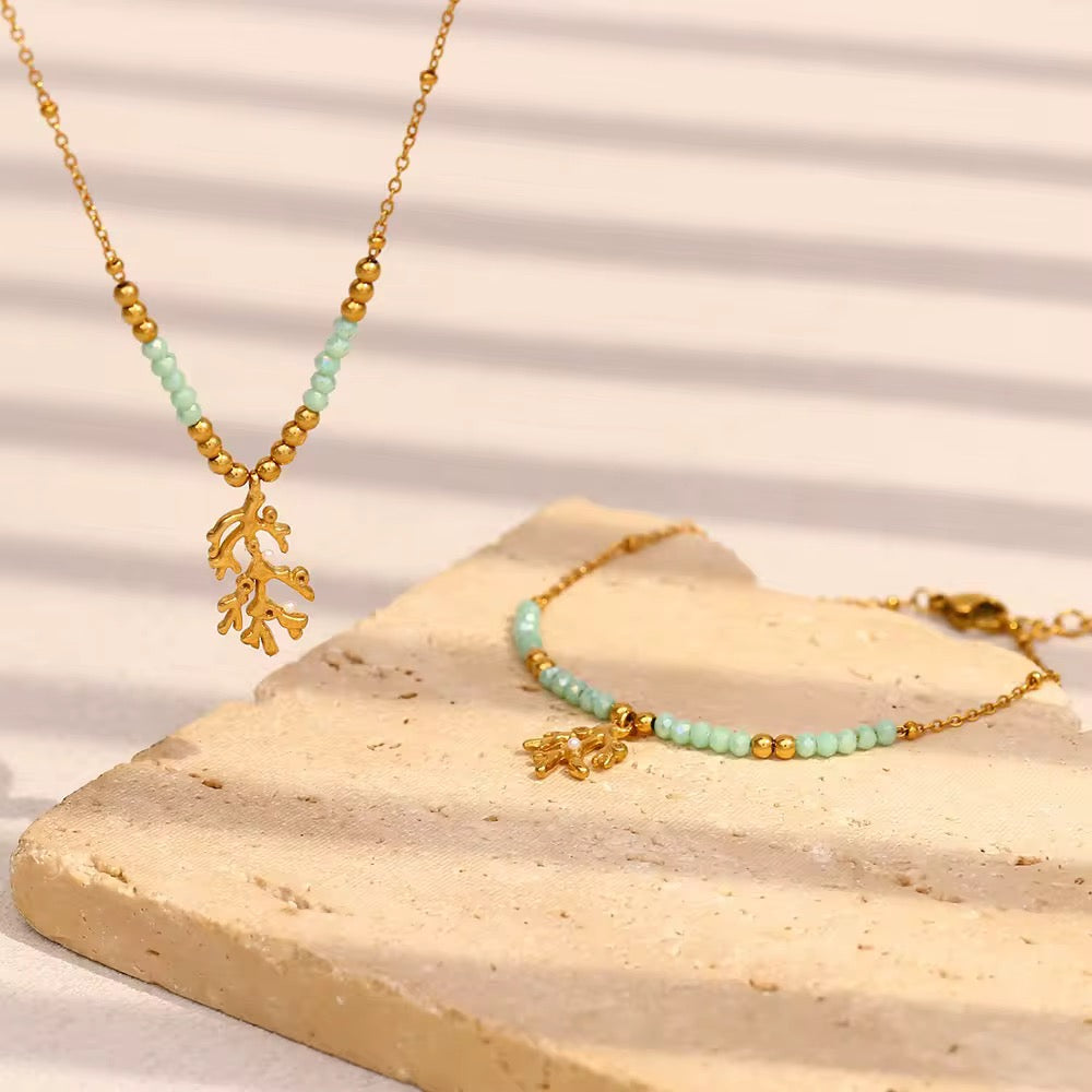 Coral Charm Bracelet