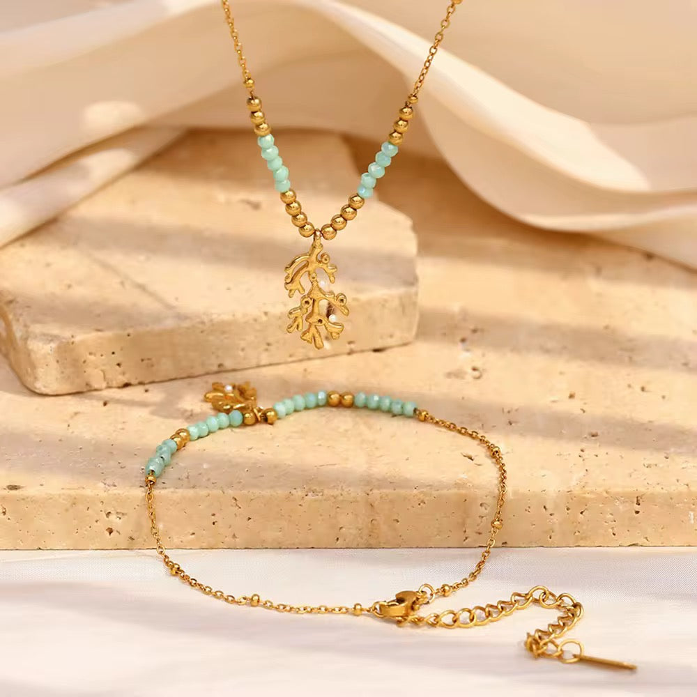 Coral Charm Bracelet